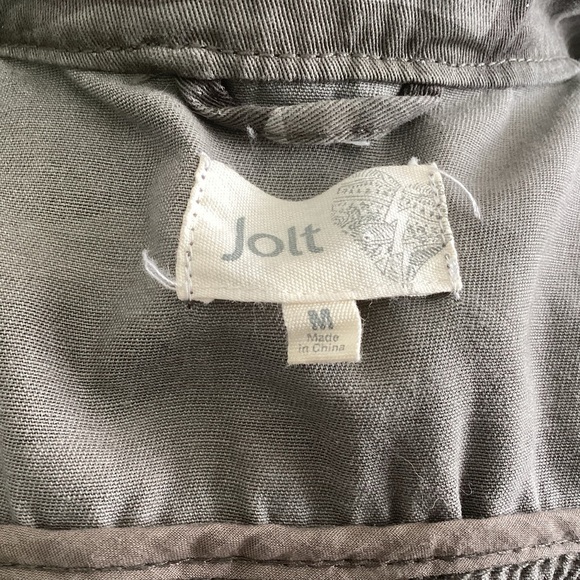 Jolt Long Sleeve Camouflage Hooded Drawstring Hem Front Zip Up Utility Jacket M - Picture 13 of 16